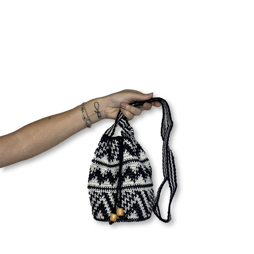 Summer Crochet Chevron Bag - Guatemala-Bags-Don Miguel (Tipicos el Paisaje - GU)-Small-Lumily MZ Fair Trade Nena & Co Hiptipico Novica Lucia's World emporium