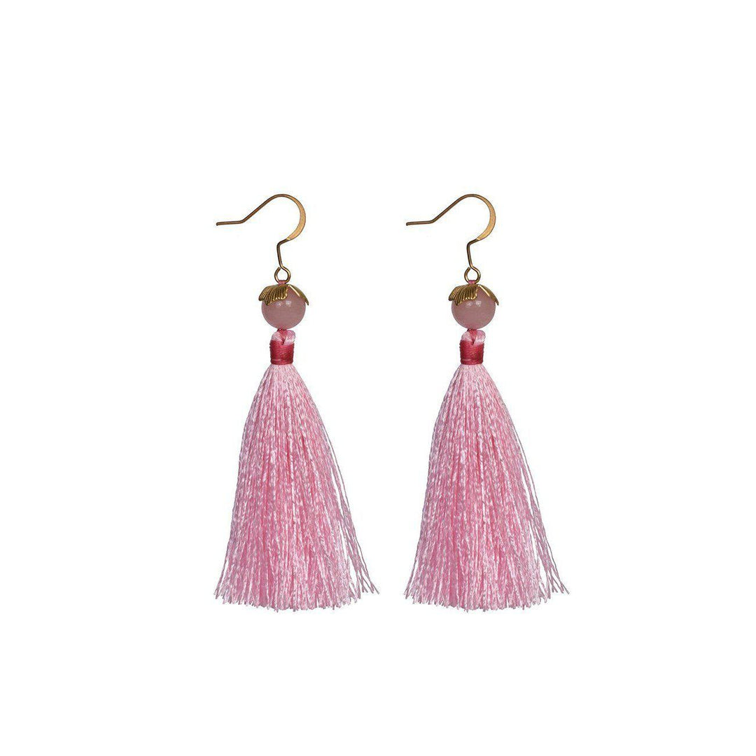 Sunlight Tassel Earrings - Thailand-Jewelry-Nu Shop-Pink-Lumily MZ Fair Trade Nena & Co Hiptipico Novica Lucia's World emporium