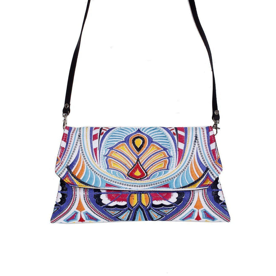Embroidered Convertible Clutch | Crossbody Bag - Thailand-Bags-Lumily-Winter-Lumily MZ Fair Trade Nena & Co Hiptipico Novica Lucia's World emporium