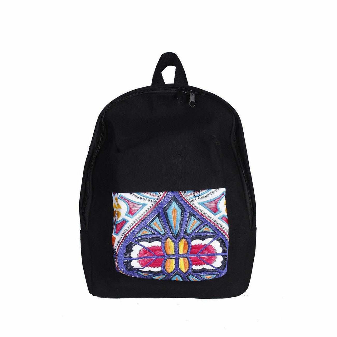 Tahj Embroidered Backpack - Thailand-Bags-Lumily-White & Blue-Lumily MZ Fair Trade Nena & Co Hiptipico Novica Lucia's World emporium