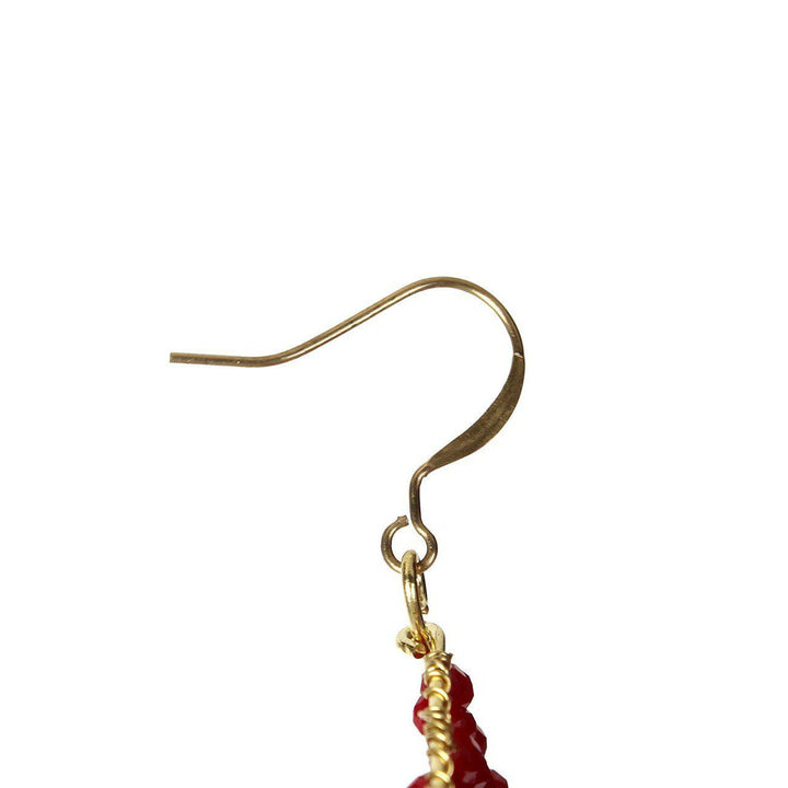 Teardrop Glass Bead Earrings - Thailand-Jewelry-Kannika Chimkam-Red-Lumily MZ Fair Trade Nena & Co Hiptipico Novica Lucia's World emporium