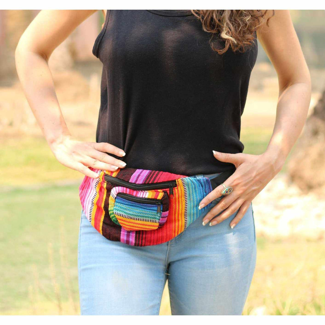 Unisex Fanny Pack | Hip Pack with Sustainable Fabric - Guatemala-Bags-Lumily-Lumily MZ Fair Trade Nena & Co Hiptipico Novica Lucia's World emporium