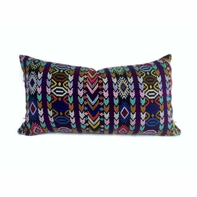 Up-cycled Pueblo Lumbar Pillow Cover - Guatemala-Decor-Lumily-Lumily MZ Fair Trade Nena & Co Hiptipico Novica Lucia's World emporium