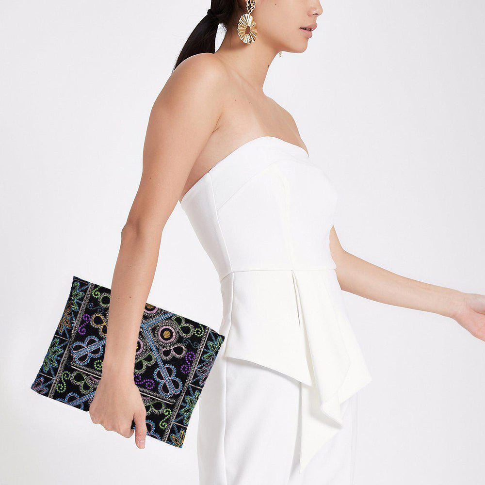 Boho Style Embroidered Clutch Bag - Thailand-Clutch-Ae (Thailand)-Lumily MZ Fair Trade Nena & Co Hiptipico Novica Lucia's World emporium