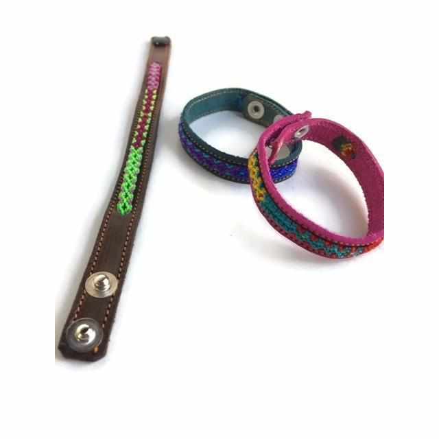 Vista Leather Adjustable Bracelet (Assorted) - Mexico-Jewelry-Joel (Arte Moderno en Cuero - MX)-Lumily MZ Fair Trade Nena & Co Hiptipico Novica Lucia's World emporium