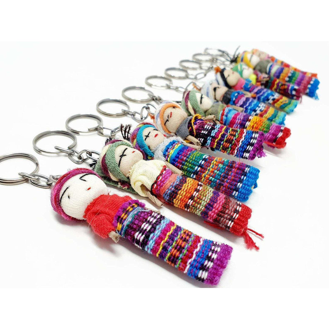 Worry Doll Boho Multicolor Key Chain - Guatemala – Lumily