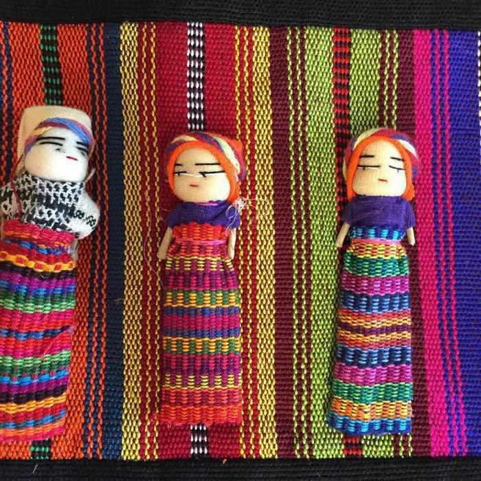 Worry Doll Carry-All Woven Tote - Guatemala-Bags-Lumily-Lumily MZ Fair Trade Nena & Co Hiptipico Novica Lucia's World emporium