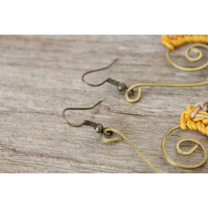 Yellow Symphony Earrings - Thailand-Jewelry-VKP Handicraft-Lumily MZ Fair Trade Nena & Co Hiptipico Novica Lucia's World emporium